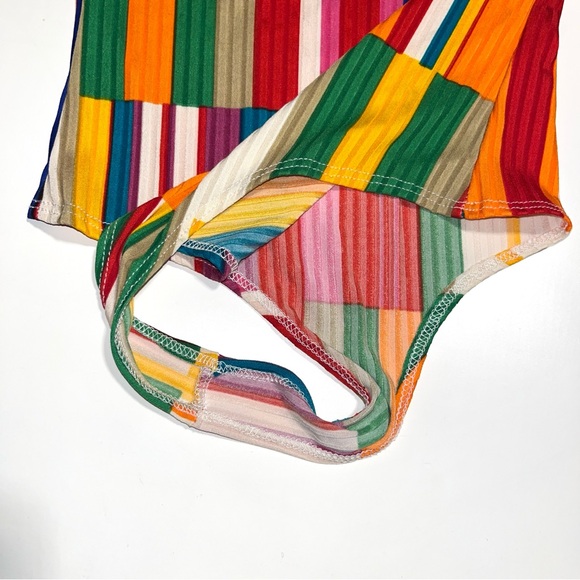 Multi-coloured striped bodysuit - Picture 8 of 9